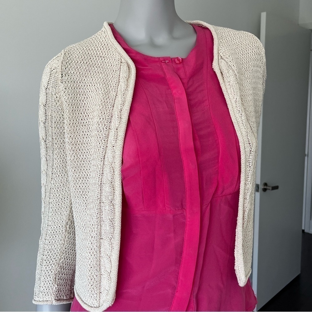 MASSIMO DUTTI| KNIT OPEN FRONT CARDIGAN